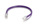 C2G 6in Cat5e Non-Booted Unshielded (UTP) Network Patch Cable - Purple