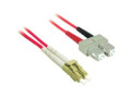 2m LC-SC 62.5/125 OM1 Duplex Multimode PVC Fiber Optic Cable - Red