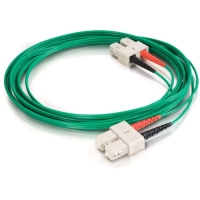 3m SC-SC 62.5/125 OM1 Duplex Multimode PVC Fiber Optic Cable - Green image