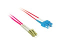 C2G 10m LC-SC 9/125 OS1 Duplex Singlemode PVC Fiber Optic Cable - Red