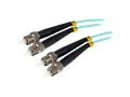 StarTech.com 10Gb Aqua Fiber Patch Cable-ST Multi-Mode (M)-ST Multi-Mode (M)-1 m-Fiber Optic