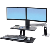 Ergotron WorkFit-A with Suspended Keyboard, Dual image