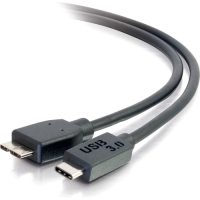 C2G 10ft USB 3.0 USB-C to USB-Micro B Cable M/M - Black image
