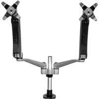 StarTech.com Dual Monitor Arm - One-Touch Height Adjustment - Stackable - Tool-less Assembly - Interchangeable Arms with Articulation image