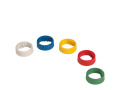 A kit of 5 ID color ID rings in blue, green, yellow, white, and red.