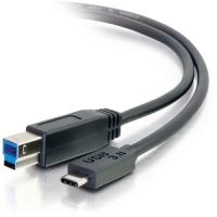 C2G 10ft USB 3.0 USB-C to USB-B Cable M/M - Black image