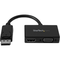 StarTech.com Travel A/V adapter: 2-in-1 DisplayPort to HDMI or VGA image