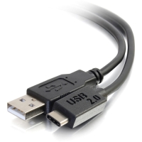 C2G 10ft USB 2.0 USB-C to USB-A Cable M/M - Black image