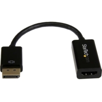 StarTech.com DisplayPort to HDMI 4K Audio / Video Converter - DP 1.2 to HDMI Active Adapter for Desktop / Laptop Computers - 4K @ 30 Hz image