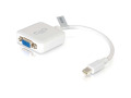 C2G 8in Mini DisplayPort to VGA Active Adapter Converter for Laptops and Tablets - M/F White
