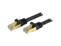 StarTech.com 25 ft Cat6a Patch Cable - Shielded (STP) - Black - 10Gb Snagless Cat 6a Ethernet Patch Cable