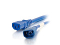 C2G 1ft 18AWG Power Cord (IEC320C14 to IEC320C13) - Blue