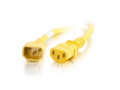 C2G 4ft 18AWG Power Cord (IEC320C14 to IEC320C13) - Yellow