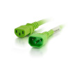 C2G 1ft 18AWG Power Cord (IEC320C14 to IEC320C13) - Green