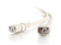 C2G 1ft 18AWG Power Cord (IEC320C14 to IEC320C13) - White