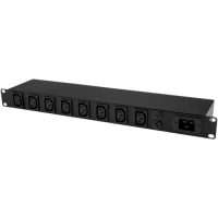 StarTech.com 8-Port Rack-Mount PDU with C13 Outlets - 16 A - 10 ft. Power Cord (NEMA5-20p) - Server Rack Power Distribution Unit - 1U image