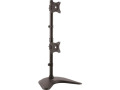 Vertical Dual Monitor Stand - Heavy Duty Steel - For VESA Mount Monitors up to 27in - Adjustable Double Monitor Stand
