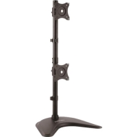 Vertical Dual Monitor Stand - Heavy Duty Steel - For VESA Mount Monitors up to 27in - Adjustable Double Monitor Stand image