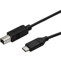 StarTech.com 3m 10 ft USB C to USB B Printer Cable - M/M - USB 2.0 - USB C to USB B Cable - USB C Printer Cable - USB Type C to Type B Cable image