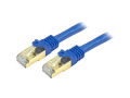 StarTech.com 20 ft Blue Cat6a Shielded Patch Cable - Cat6a Ethernet Cable - 20ft Cat 6a STP Cable - Snagless RJ45 - Long Ethernet Cord