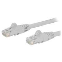 StarTech.com 1ft White Cat6 Patch Cable with Snagless RJ45 Connectors - Short Ethernet Cable - 1 ft Cat 6 UTP Cable image