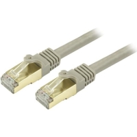 StarTech.com 25 ft Gray Cat6a Shielded Patch Cable - Cat6a Ethernet Cable - 25ft Cat 6a STP Cable - Snagless RJ45 - Long Ethernet Cord image