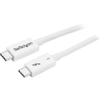 StarTech.com Thunderbolt 3 Cable - 0.5m / 1 ft - White - 4K 60Hz - 40Gbps - Passive - Thunderbolt Cable - USB Type C Charger image