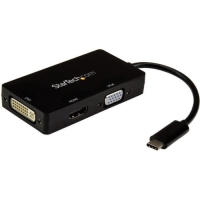 StarTech.com USB-C Multiport Adapter - 3-in-1 USB C to HDMI, DVI or VGA image