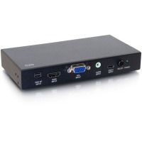 C2G Mini DisplayPort, USB-C, HDMI, VGA+3.5mm 4K Adapter Switch TAA image