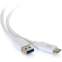 C2G 10ft USB 3.0 Type C to USB A - USB Cable White M/M image