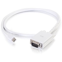 C2G 10ft Mini DisplayPort to VGA Adapter Cable White image