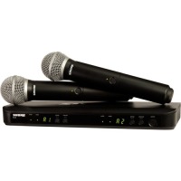Shure BLX288/PG58 Wireless Dual Vocal System with two PG58 Handheld Transmitters image