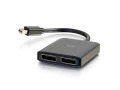 Mini DisplayPort 4K 1.2 to Dual DisplayPort MST Hub