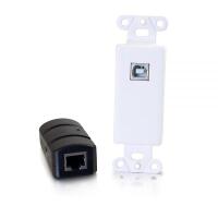 1-Port USB 2.0 Over Cat6 Wall Plate to Box Extender - up to 150ft (TAA Compliant) image