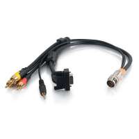 1.5ft RapidRun VGA Right Angle 3.5mm Composite Video, Stereo Audio Flying Lead image