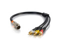 1.5ft RapidRun® RCA Composite Video and RCA Stereo Audio Flying Lead