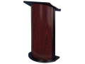 Curved Jewel Mahogany Lectern with Wireless Sound System