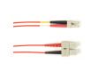 OM1 62.5/125 Multimode Fiber Patch Cable OFNR PVC SC-LC RD 5M