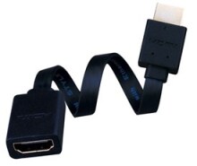 0.5ft Super Flex Flat High Speed HDMI Male to Female Cable with Ethernet image