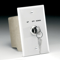 SWITCH ASSY KEY LOCK WHITE -- Key Operated 110 Volt Switch image