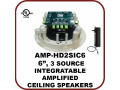 Three Source, 6" Integratable Amplified In Ceiling Speaker