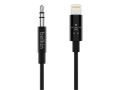 3ft 3.5mm Audio Cable With Lightning Connector, Black