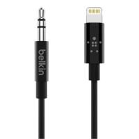 6ft 3.5mm Audio Cable With Lightning Connector, Black image