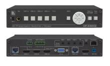 5-input 4K60 4:4:4 Compact Presentation Switcher/Scaler with HDBaseT and HDMI Simultaneous Outputs image