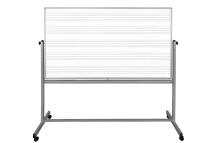 72" W x 48" H Mobile Double Sided Music Whiteboard image