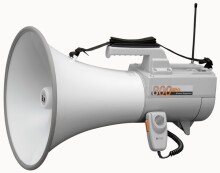 Shoulder Megaphone with Whistle, Light Gray image