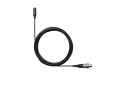 TwinPlex Subminiature Omnidirectional Lavalier Microphone, Low Sensitivity, Tailored Response, 1.6 mm Cable with XLR Preamp, Black with Accessories