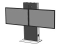 Heavy-duty Fixed Lift Stand for Dual TV's and Interactive Displays