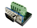 Slim DB9 Male to Terminal Block Panel Mount Connector