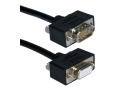 QVS 35ft High Performance UltraThin VGA/QXGA HDTV/HD15 Tri-Shield Fully-Wired Extension Cable with Panel-Mountable Connectors